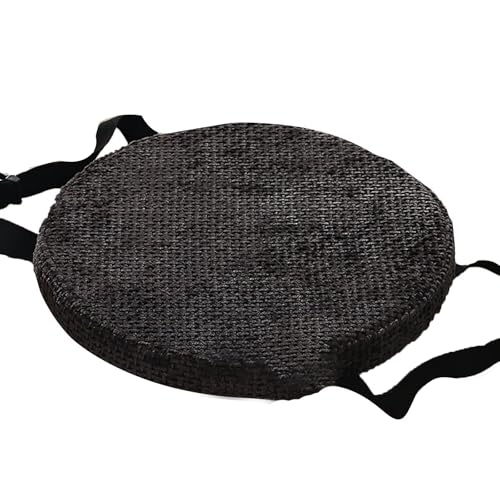 ZIBENE Coussin Rond 35 cm en Mousse Haute Densité pour Tabouret, Galette Ronde 35cm pour Tabouret De Bar, AntidéRapante Galette De Chaise Ronde avec Attache Boucle,...