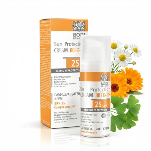 BODI BEAUTY – Sonnencreme Gesicht SPF 25-50 ml – hoher LSF, UV-Filter schützen | nicht komedogen, schnell einziehend, wasserfest | Anti-Age Q10 & Vitamin E | leichte Sonnenmilch, für jeden Hauttyp