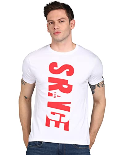 Image of Urbano Fashion Men's Graphic Printed Round Neck Half Sleeve Slim Fit Cotton T-Shirt