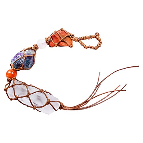 WINOMO 7 Cura Chakra Cristal Janela Decoração Do Carro Ornamentos Carro Pendurado Boa Sorte Shui Med