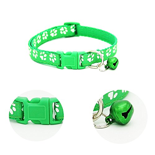 Nacoco 12 Pack Dog Id Collar For Puppy&Kitty Adjustable Soft Polyester Pet Collar With Bell And Bow (12 Pieces) #TOP3