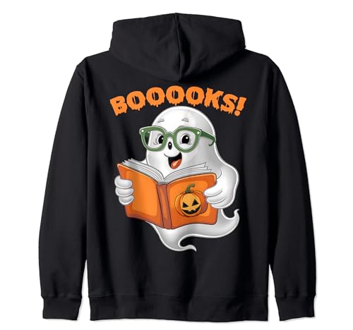 Libro de lectura de fantasmas divertido de Booooks para Halloween, bibliotecario para niños Sudadera con Capucha