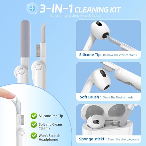Image of for Airpods 4 Case, Ekoonpft Flower Engraved Cases for Apple AirPods 4th Generation 2024, Soft Silicone Cover for Women Girly with 3-in-1 Cleaner Kit, Keychain, Military Grade Protection
