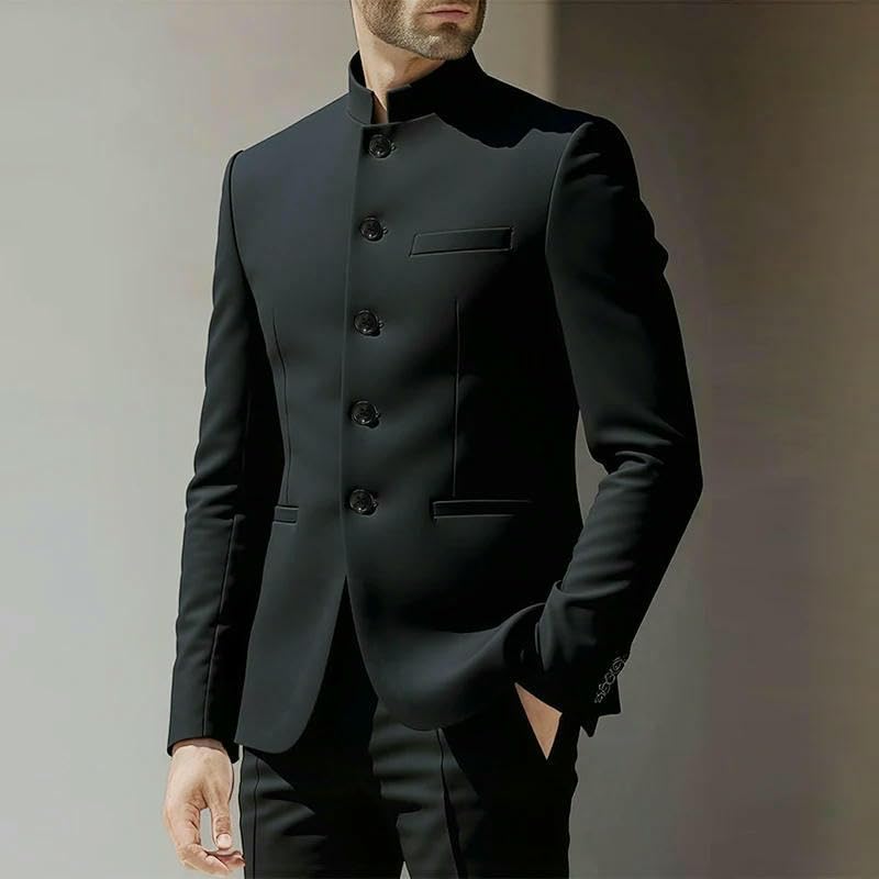 Manteau formel à col montant et l'art tailleur du costume chinois - 3