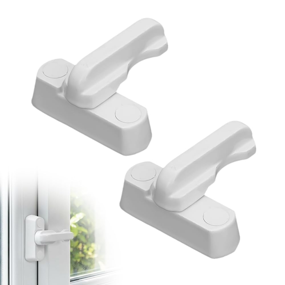 2-Pack Window Locks for UPVC Windows and Doors, Durable Home Security Locks, Easy to Install, Letterbox Lock Safety Solution, Reliable Door and Window Protection
