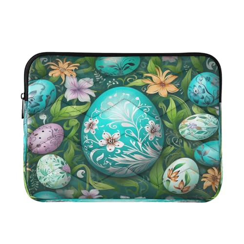 Funda para portátil 13-14 pulgadas Flowers Green resistente y protectora miniatura 1