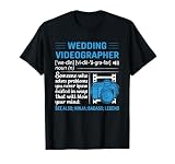 Funny Wedding Videographer Definition Noun Funny Videography T-Shirt