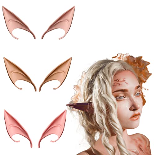Elf Ears Cosplay Accessories For Women Outfit Fairy Anime Makeup Costume Of Christmas Party For Various Skin Color