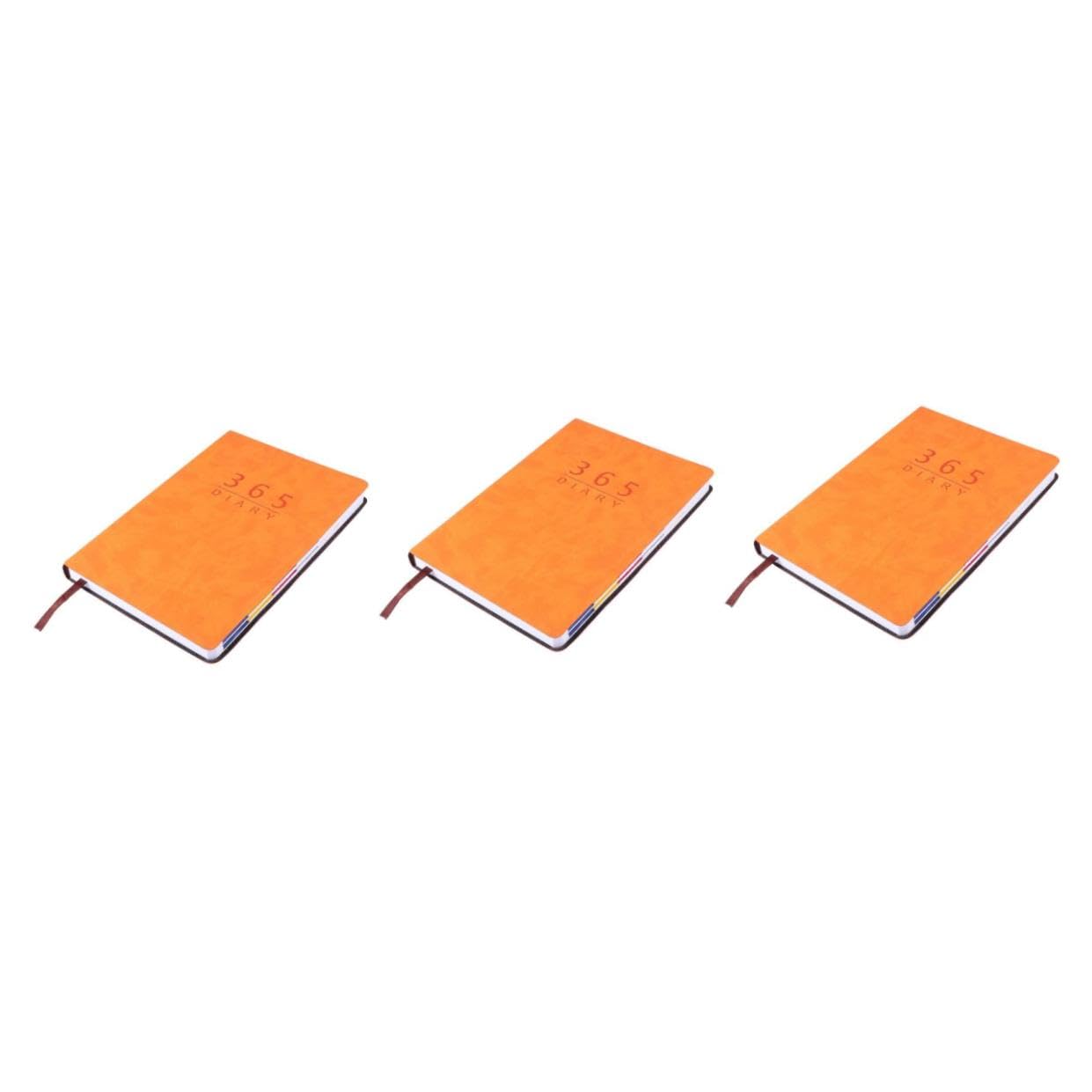 VILLCASE 3piezas Plan Book Naranja Cuaderno De Planificación Práctico Para y Agenda Escolar y Escuela