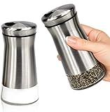Gorgeous Salt and Pepper Shakers Set With Adjustable Pour Holes - The Perfect Dispensers for your Salts