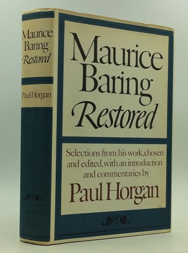 MAURICE BARING RESTORED [Unknown] B000S5QG3M Book Cover