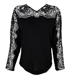 Oscalito - Pull côte Plate en Dentelle Laine & Soie Noir 2