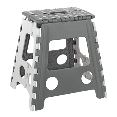 Baroni Home Tabouret Pliable en PVC porté 130 kg Léger et Résistant de Cuisine, Salle de Bain, Débarras, Jardin, Marchepied pour Enfants et Adulte Sécure,...