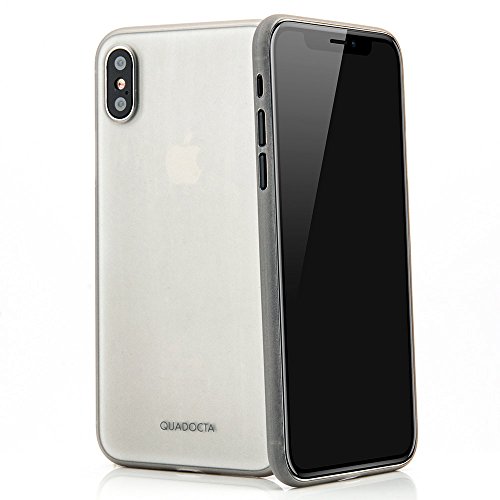 QUADOCTA - Carcasa para iPhone XS Max (6,5", ultrafina, ligera, transparente, con protección para cámara para Apple 10s Max (Qi)