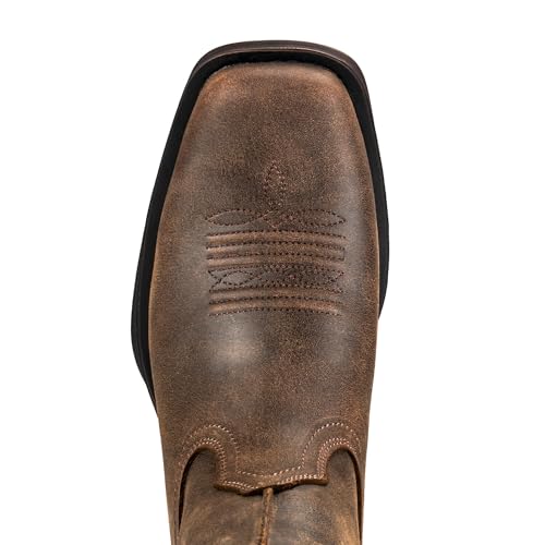 Image of SUREWAY Men's 10 inch Western Cowboy Work Boots for Men Square Toe,Premium Full Grain Leather,GoodyearWelted,Superior Oil /Slip /Water Resistant