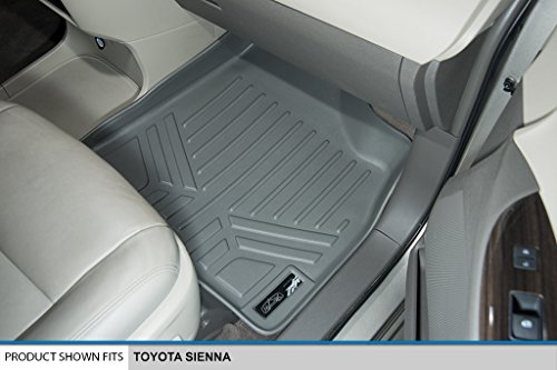 MAXLINER Floor Mats 3 Row Liner Set Grey for 2013-2018 Toyota Sienna 8 Passenger Model Only - Thumbnail 3