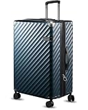 28 Inch Luggage with Spinner Wheels, KVC Expandable Hardside Large Checked Suitcase (EX-Core, Navy, 28 Inch, 105L-113L)