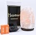 Hazantree Sutlej (5-8 lbs, 8" to 9") Pearl White Himalayan Salt Lamp with Rosewood, Dimmer Cord -Made in Pakistan- hymalain Salt Lamps, Salt Rock lamp, White hymalain Salt Lamps, himilian Salt lamp