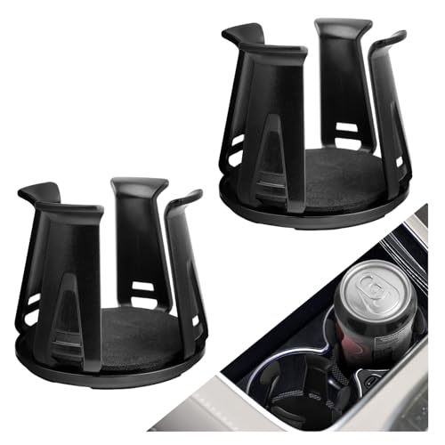 2PCS Car Cup Holder Insert,2025 Upgraded Cupholder Insert for Car with Adaptive Clamping Arm,Essential Self-Adhesive Automotive Cups Holders for Fixing Water Cups and Drinks