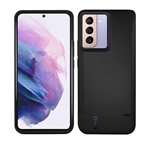 KERTER Samsung S21 Battery Case - [4800mAh] Charging Case Portable Charger Case Just for Samsung Galaxy S21 Rechargeable Battery Backup Power Bank Extended Battery - Black