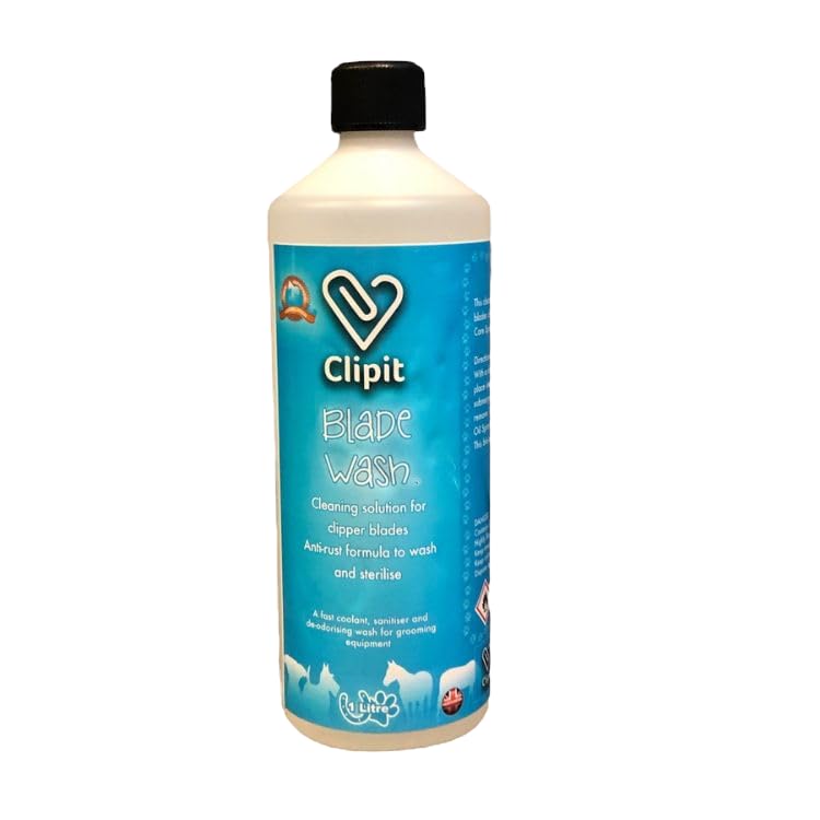 Dog Grooming Clipper Blade Wash 1 Litre for Dog Clipper- Effective Grease & Blade Plaque Removal