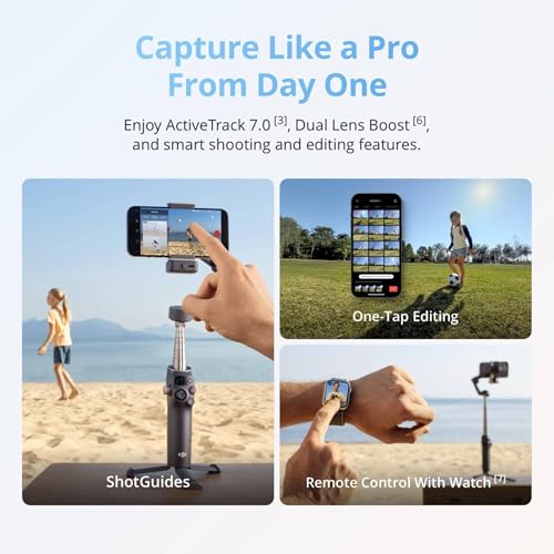 DJI Osmo Mobile 8 Advanced Tracking Combo Gimbal Stabilizer for Phone, AI Native Tracking with Audio & Lighting, 360° Pan Rotation, Built-in Extension Rod & Tripod, 10h Battery, Extension Rod by DJI - Image 8