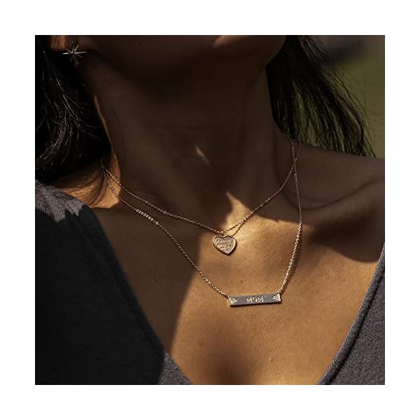 MEVECCO-Gold-Dainty-Mom-Necklace14K-Gold-Plated-Cute-Tiny-Mama-Personalized-Name-Charm-Necklace-Delicate-Word-Cubic-Zirconia-Mom-Jewelry-Gift-for-Mothers-DayMothers-Birthday MEVECCO Gold Dainty Mom Bar Necklace 14K Gold Plated Simple Cute Name Plate Bar Charm Lettering Mama Necklace Delicate White Cubic Zirconia Necklace Mom Gift for Mother's Day Mother's Birthday