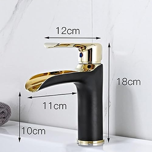 Robinet cascade pour lavabo anti-éclaboussures en laiton robuste - 3