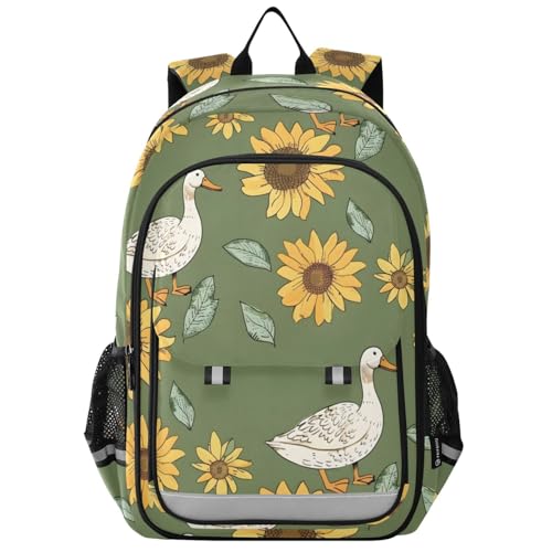 Sac à dos pour ordinateur portable enfants lycée motif tournesol
