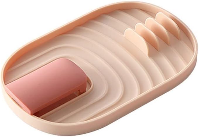 Foldable Pot Lid Rack Plastic Spoon Holder Stand Kitchen for Fork Spatula Rack Pan Cover Shelf(D)