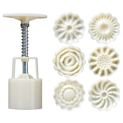 SUPVOX 50G Mooncake Mold with Stamps Cover