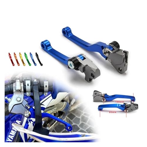 Palanca de embrague y freno para moto Yamaha YZ125 y YZ250F de aluminio negro 3