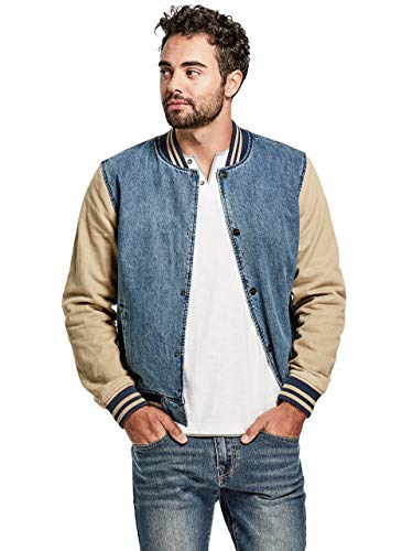 guess denim bomber jacket