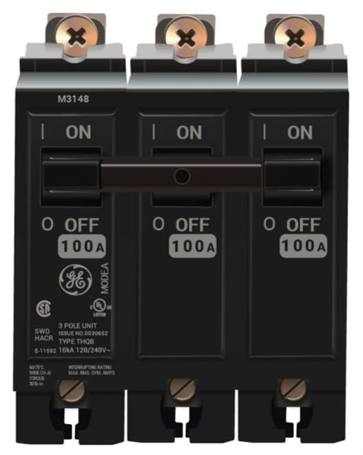 THQB32100 - GE - 100 Amp Circuit Breaker Bolt-On - 100 Amp - 3 Pole - 240 Volt