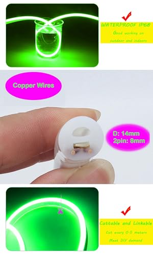 Tira de LED Neon Dimmable 20ft 360° Ice Blue miniatura 6