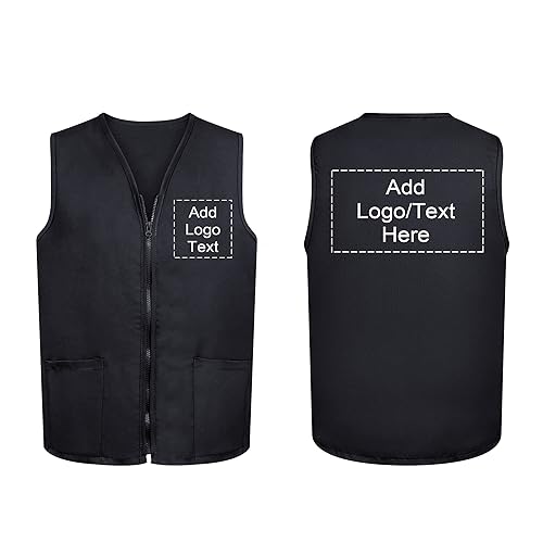 TopTie Custom Volunteer Work Vest Supermarket Apron Vests Printed