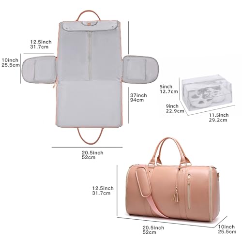 Viralhuntz Travel Bag (45L Capacity), Viralhuntz Large Capacity Multifunctional Storage Bags, Foldie Travel Bag Expandable, Unisex (Pink)3