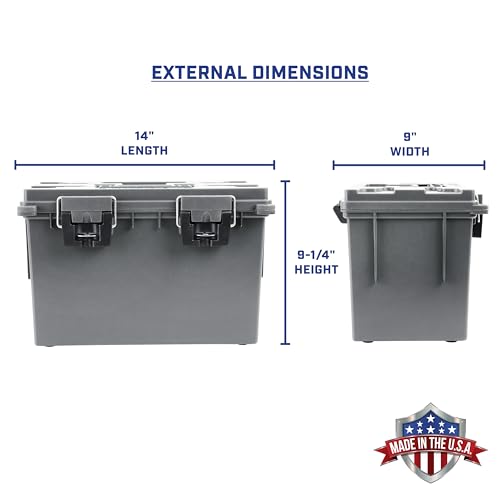 Image of Sheffield 12775 XL Storage Bins With Lids, 2-Pack Stackable Storage Bins, Made in USA, Lockable and Water-Resistant Containers with Lids, Plastic Containers for Home, Classroom, and Dorm