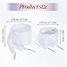 Sibba 4 Pairs Flat Lace Ribbon Shoe Laces 3CM, 3.6CM Wide White Tulle Shoelaces Lacy Fancy Laces Shoestrings Decorative Fashion Sheer Shoelaces for Women Casual Sport Shoes
