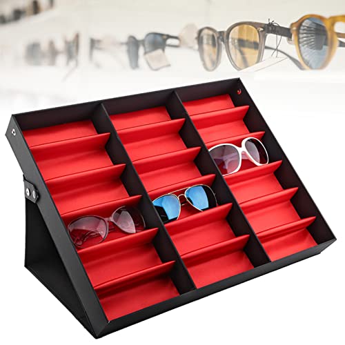 Boîte de rangement pour lunettes évitant les rayures - Présentoir 18 compartiments - 4