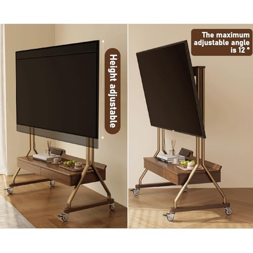 Soporte móvil de madera para TV con ruedas para TVs 40-85 pulgadas miniatura 6
