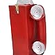 Retro-Harz-Telefon für Heimdekoration, Vintage-Schreibtischtelefon mit Eisenornament für Café-Bar-Fenster, Geschenkidee (Rot)