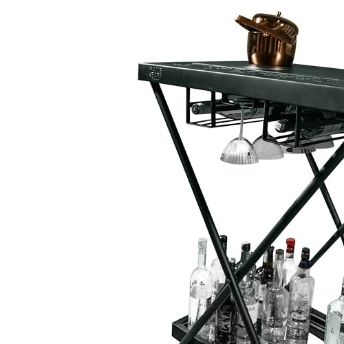 Image of HAUS OF BARS by SpeedX - Model J - Multi-Functional, Portable and Foldable Bar Table in Matte Black Finish