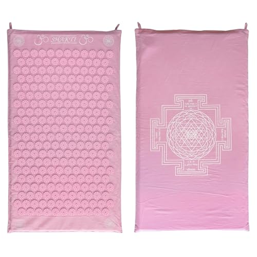 ShaktiMat Acupressure Mat for Relaxation, Massage Muscles, Aid Sleep & Unlock Inner Tension, Similar to Acupuncture, No Needles Required (Classic, Level 2, Pink)