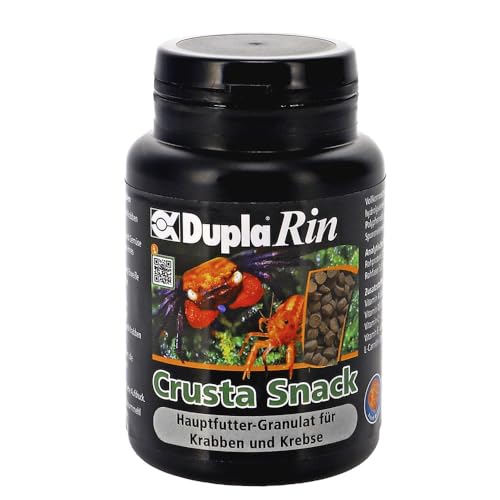 Dupla DuplaRin Crusta Snack I 85 g I Pienso granulado para cangrejos de río y cangrejos I Alimento principal con pescado, crustáceos, verduras, espirulina y algas I apoya el crecimiento, la vitalidad