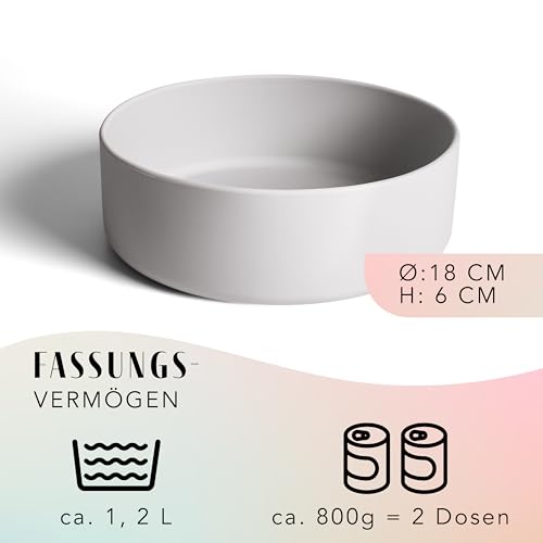 ne&no® Silikon Fressnapf 1200 ml für kleine und mittelgroße Hunde | Futternapf Hund rutschfest | Hunde Trinknapf | Hundenapf