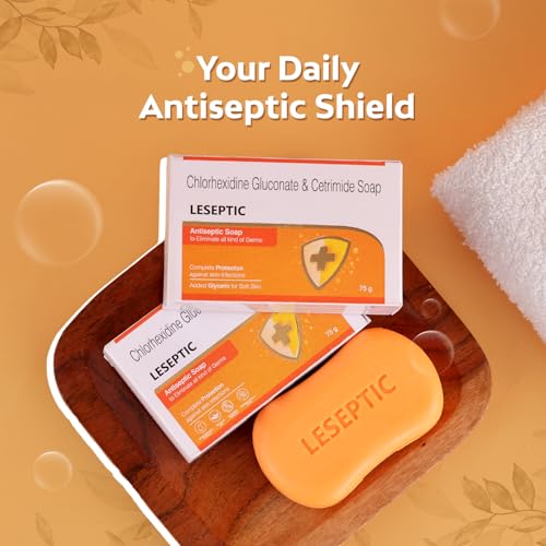 Image of Antiseptic Bathing Bar Soap Combo Pack of 5 (75g Each)- for Complete Protection Against Skin Infection & Germs|Added Glycerin for Hydrate Skin|Makes Soft & Healthy Skin(Unisex)