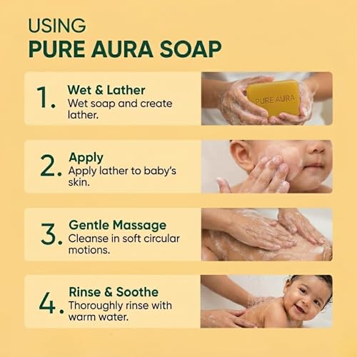 Image of Pure Aura Baby Massage Oil 100ml - Doctor Recommended 100% Natural Ayurvedic Baby Oil for Newborns & Kids | Chemical-Free Skin & Hair Nourishing Care