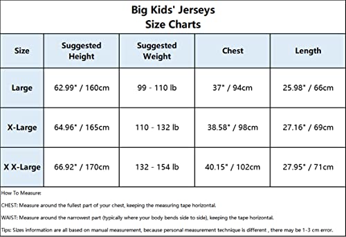 Leoci Boy's Soccer Jersey Kids Unisex Girls Football Jersey/Shorts/Socks Kit White/Blue #TOP1