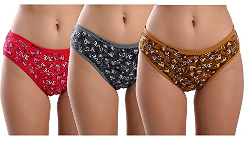 Image of StyFun Women Cotton Hipster Panties for Women Daily Use, Back and Front Coverage, Multicolor, for Size- S, M, L, XL, XXL, See Main Image to Check How Many Panty You Will Get